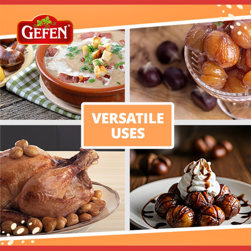 Gefen Organic Whole Peeled and Roasted Chestnuts, 3oz (3 Pack) | Chestnuts Peeled and Ready to Eat | Great for Cooking & Baking | Gluten Free | Kosher - Image 4